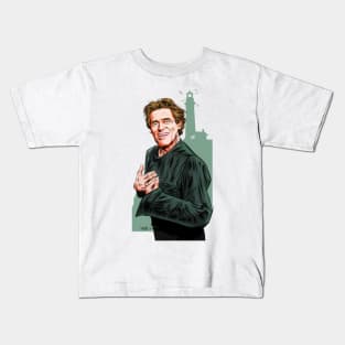 Willem Dafoe - An illustration by Paul Cemmick Kids T-Shirt